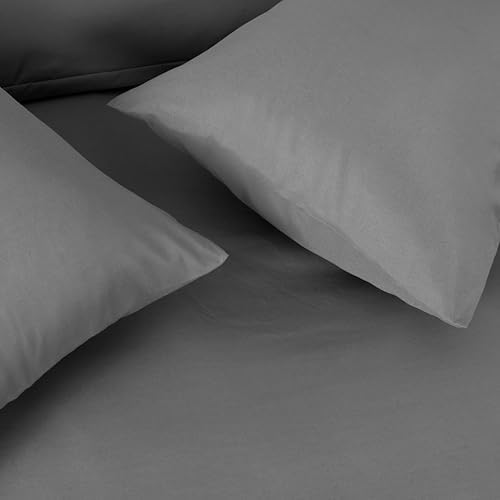 Cotton Passion Duvet Cover Set Queen Size 3 Piece Gray
