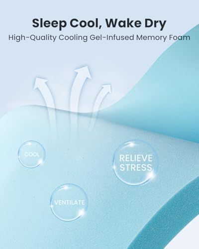 Dreamsmith Queen Mattress Topper - 3 Inch Cooling Gel Memory Foam Pad