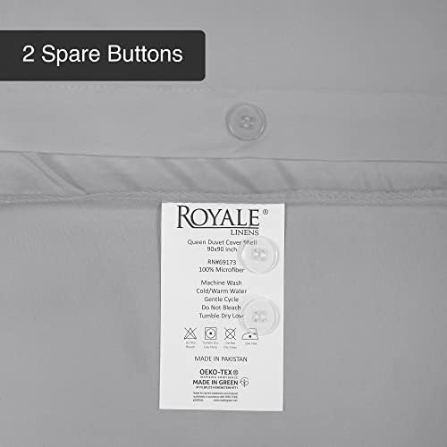 ROYALE Silver Duvet Cover Queen 3 Piece Set 1