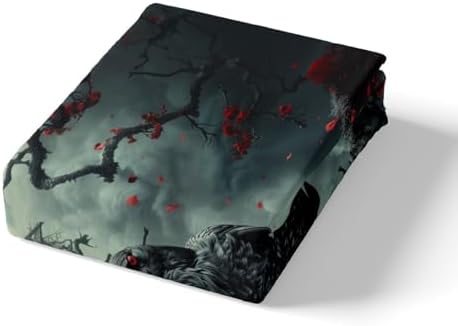 Feelyou Queen Duvet Cover Set with 3D Raven Print