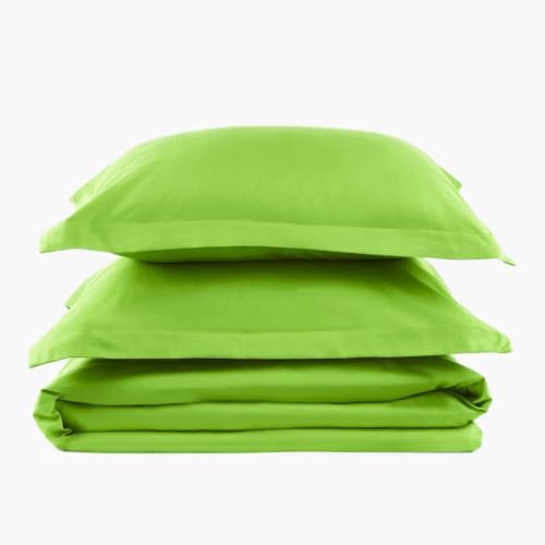 PeachSkinSheets Soft Cooling Duvet Cover Set KingCalifornia King - Tropical Lime