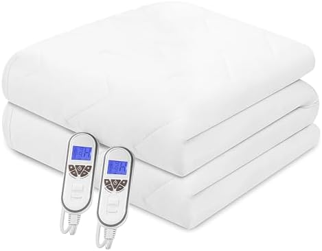 Bwarm Queen Size Multi-Zone Heated Mattress Pad