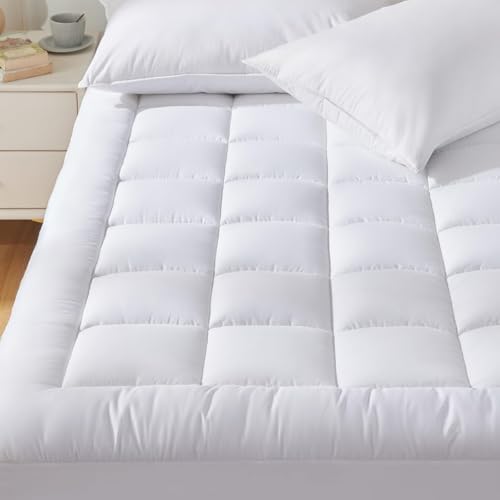 CozyLux Mattress Topper Twin Size 8-21 Deep Pocket Cooling Cotton