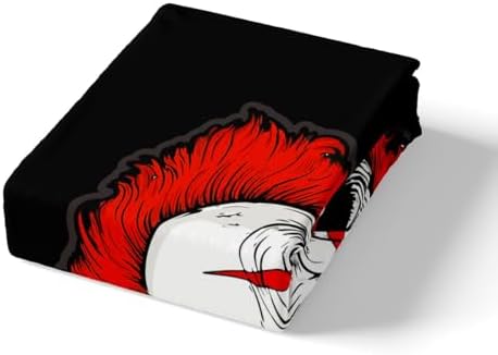 Feelyou Horror Clown Fitted Sheet Set Halloween Bedding