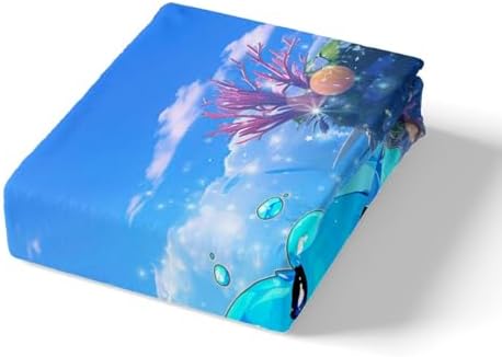 Feelyou Cute Axolotl Fitted Sheet Twin Size Kids Cartoon Bedding Set