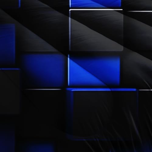 UEVBF Blue Black Honeycomb Comforter Set