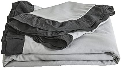 Bedorm Grey Duvet Cover Set with Black Ruffle
