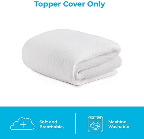 Linenspa 2 Inch Mattress Topper Cover - White