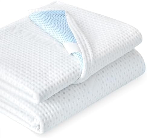 Subrtex Bamboo Rayon Mattress Topper Cover with Zippers Queen
