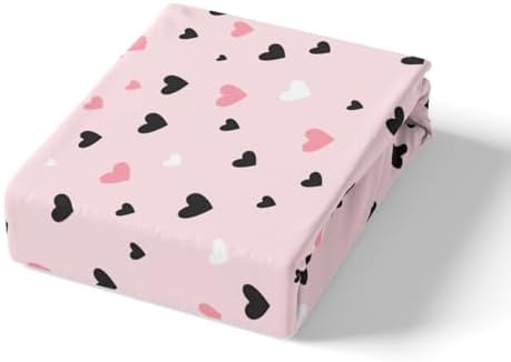 Feelyou Heart Bed Sheet Set for Kids - Pink Full Size