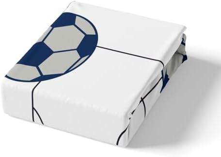 Football Fitted Sheet Twin Size Kids Soccer Bedding Set