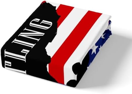 Castle Fairy American Flag Queen Duvet Cover Set with 2 Pillowcases