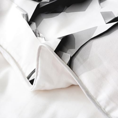 Feelyou Football Duvet Cover Set Soccer Print Twin Size