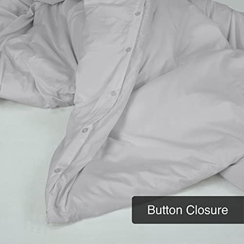 ROYALE Silver Duvet Cover Queen 3 Piece Set 1