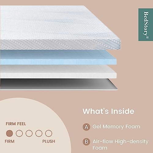 BedStory 3 Inch Firm Mattress Topper King Size