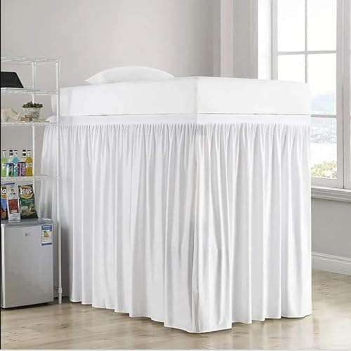 Ambition Home Twin XL Bed Skirt - 36 Drop White Microfiber