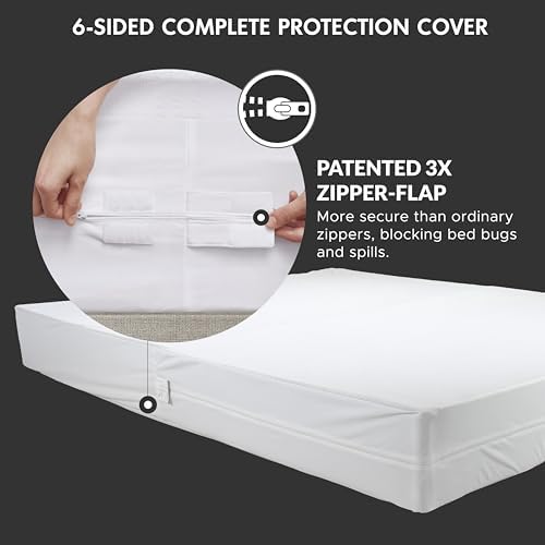 Queen Size Bed Bug Proof Mattress Encasement 3M Scotchgard