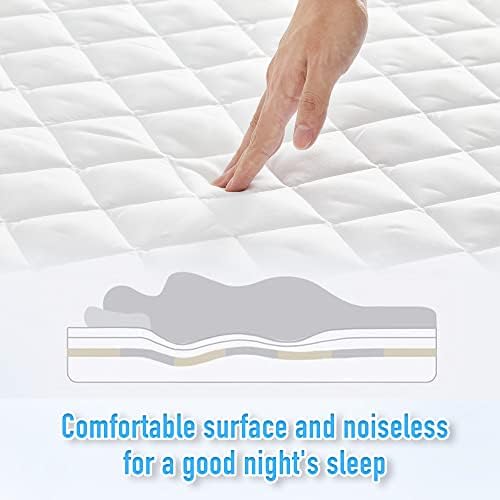 HYLEORY Waterproof Queen Mattress Pad Protector with Deep Pocket