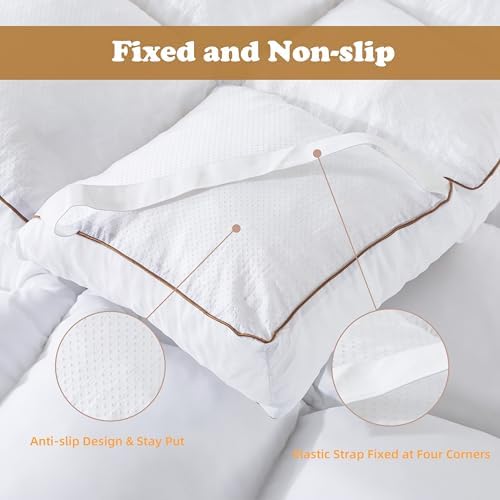 WhatsBedding 3 Inch Fluffy Memory Foam Mattress Topper King Size