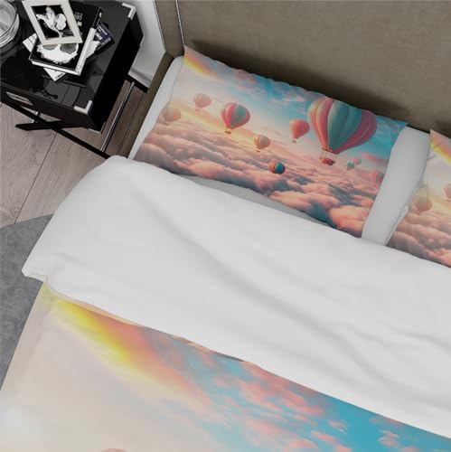 HOBBOY Fluffy Clouds Duvet Cover Set 3 Piece Kids Bedding