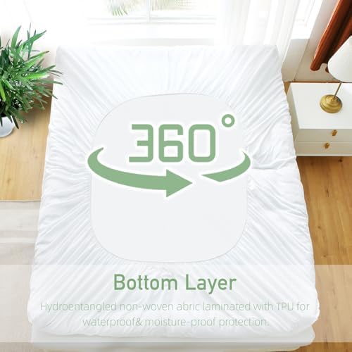 Extra Thick Queen Mattress Topper with Bamboo Viscose