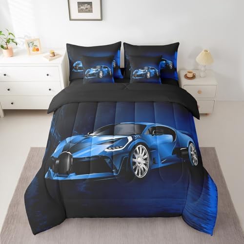 Feelyou Sports Car 7 Piece Bedding Set for Kids