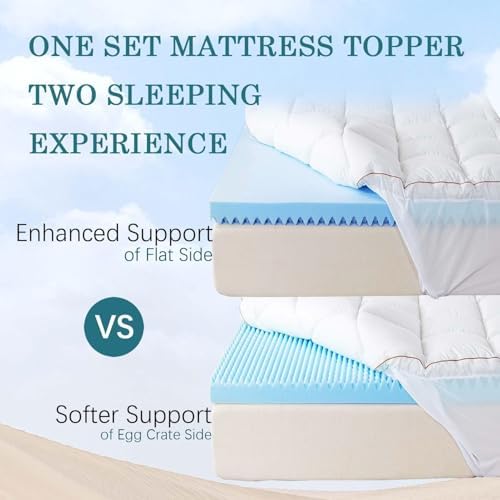 WhatsBedding Memory Foam Mattress Topper 5 Inch Comfort Cloud