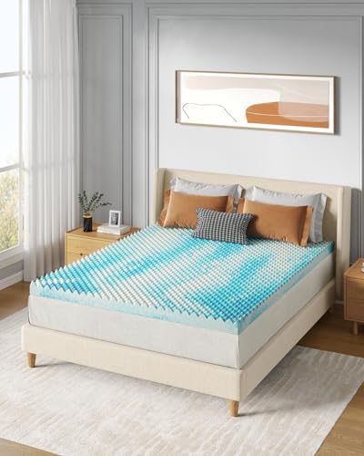 PERLECARE 3 Inch Queen Mattress Topper with Cooling Gel 1