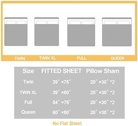 AILONEN Axolotl Fitted Sheet Set Twin Size 3 Pieces