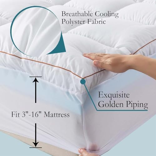 WhatsBedding Memory Foam Mattress Topper 5 Inch Comfort Cloud