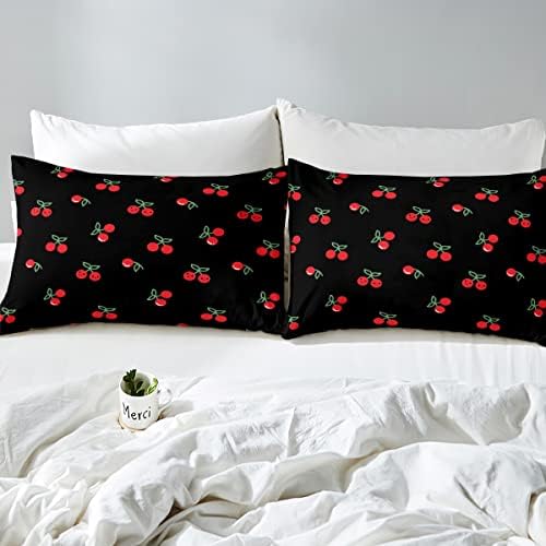 Erosebridal Kawaii Cherry Duvet Cover Set Twin