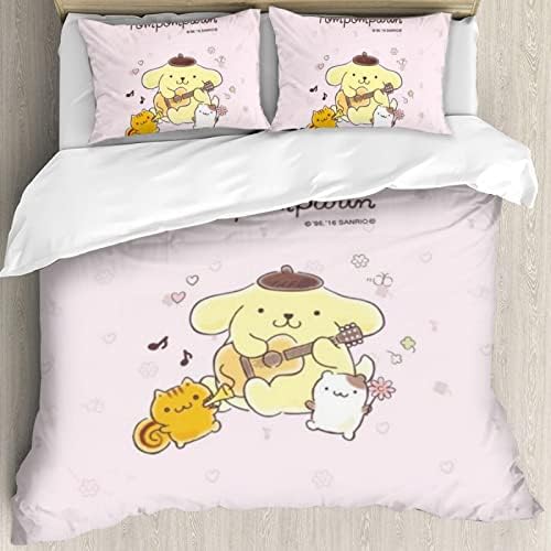 DIEZ Cartoon Pompompurin 3D Bedding Set 3 Piece