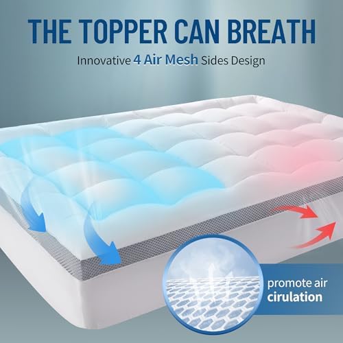 LIANLAM Memory Foam Mattress Topper Queen 1700GSM