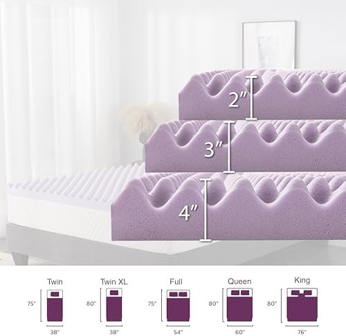 3 Inch Egg Crate Queen Memory Foam Mattress Topper