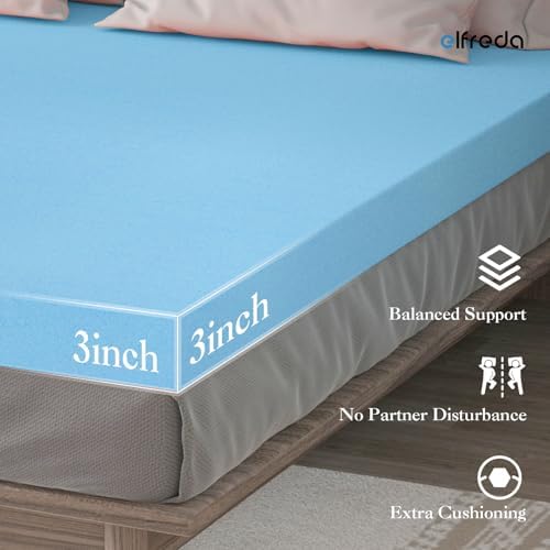 Elfreda 3 Inch Pressure-Relieving Mattress Topper