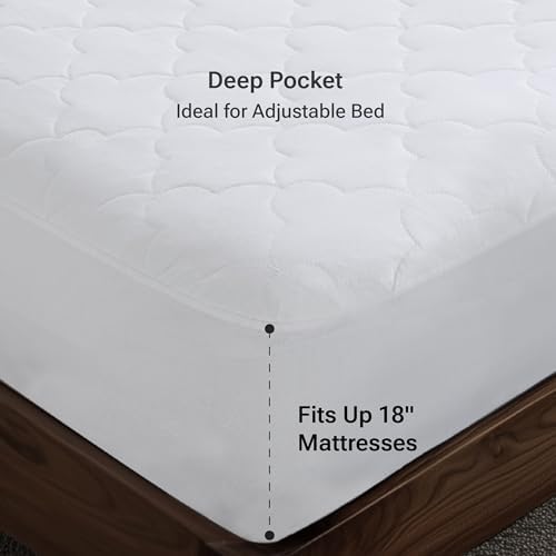 Sleep Philosophy Twin Mattress Pad - Cotton Breathable Quilted Protector