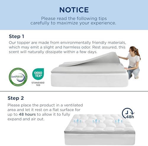 Bedsure 4 Inch Memory Foam Mattress Topper Full Size