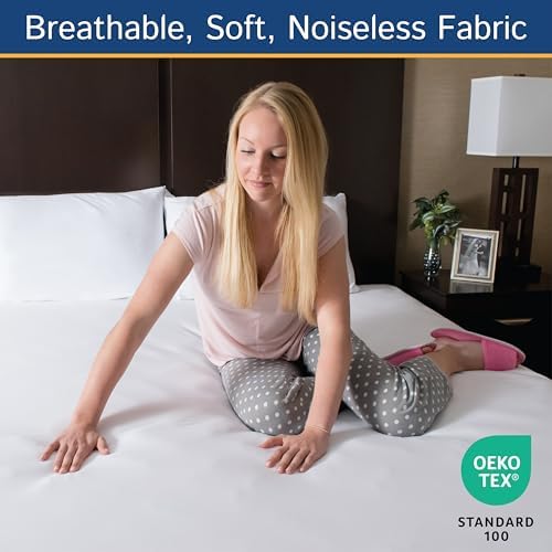 Queen Mattress Encasement Waterproof Zippered Bedbug Protector