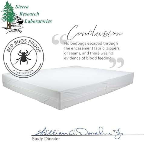 Queen Size Bed Bug Proof Mattress Encasement 3M Scotchgard