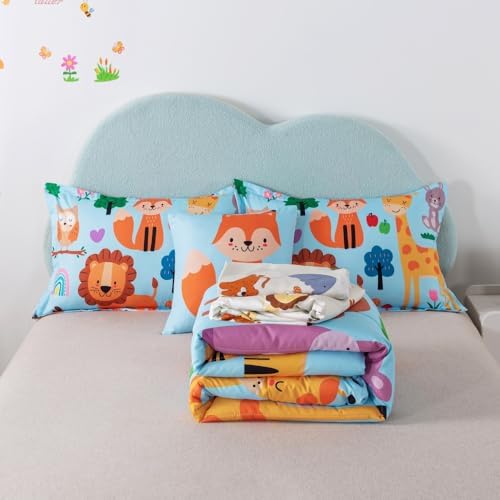 lishjekee Kids Animal Comforter Set Twin 6 Pieces 1