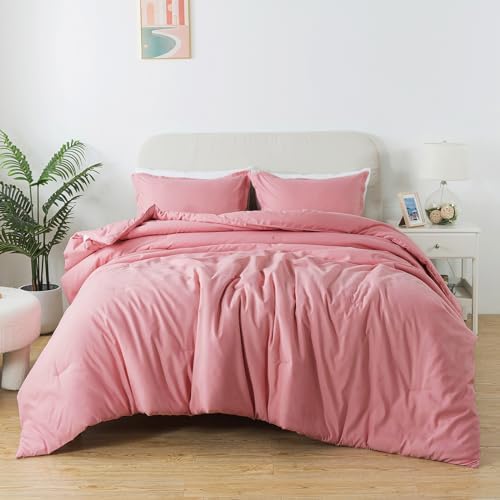 Caressma Queen Pink Comforter Set 3 PCS 1