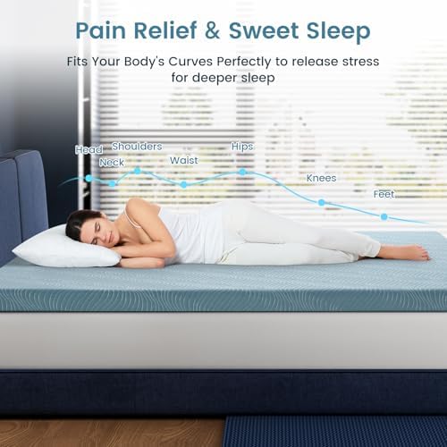 UniPon 3 Inch Firm Cooling Mattress Topper Twin Size