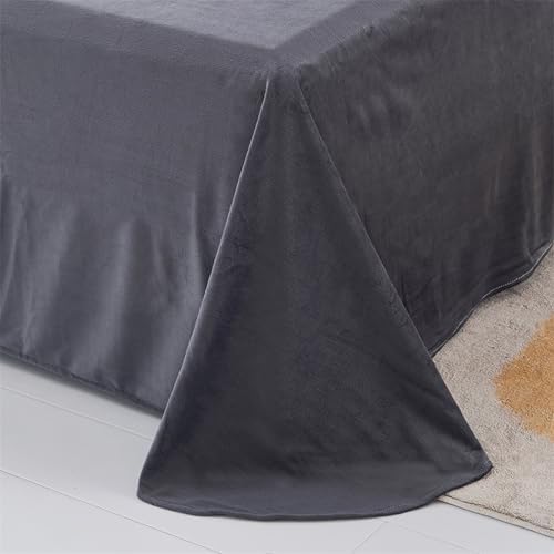 MorroMorn 5 PCS Shaggy Duvet Cover Bedding Set - Grey FullQueen 1
