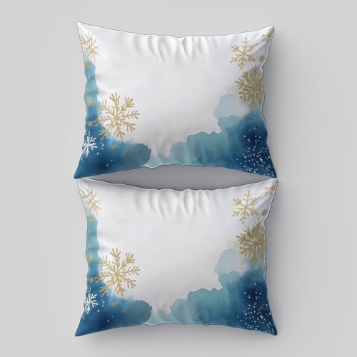Soft Dark Blue Duvet Cover Set with Snowflake Pattern