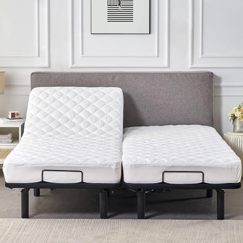 Kingnex Waterproof Quilted Split King Mattress Protector Pad
