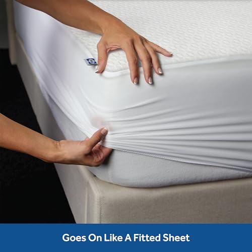 Sealy Complete Protection Mattress Protector Queen Size White 1