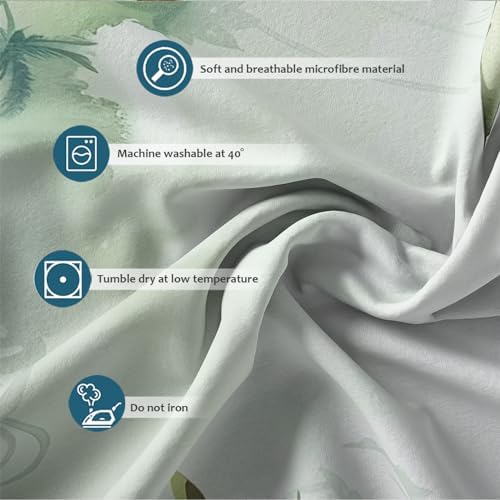 HOBBOY Tropical Plant Duvet Cover Set 3pc