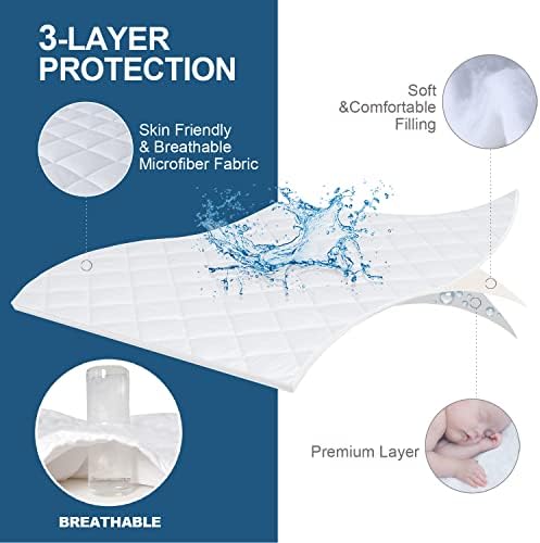 Moonsea Cot Mattress Pad Waterproof Quilted Protector