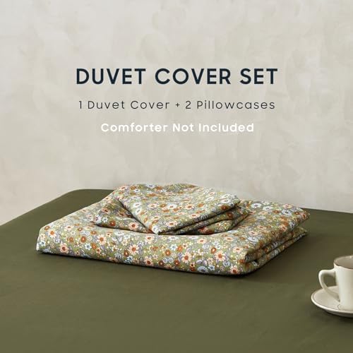 Wake In Cloud Floral Duvet Cover Set Queen Size