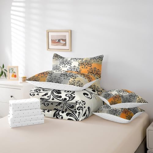 Erosebridal Abstract Art Bedding Set Twin Size 7 Pieces